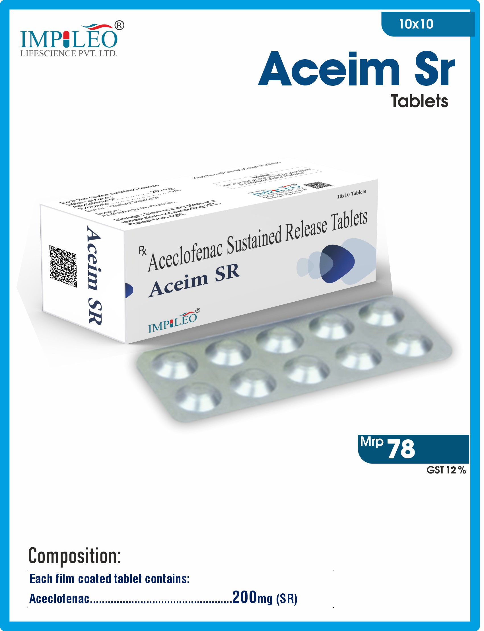 Premium Aceclofenac ACEIM-SR Tablets by Trusted Third-Party Manufacturing in India
